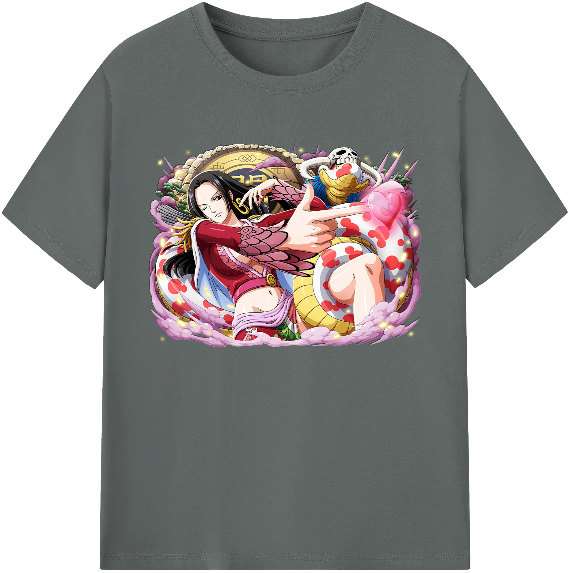 ワンピース ボア・ハンコック ONE PIECE Boa·Hancock 綿100％ メンズ半袖Tシャツ｜肌触りやわらか＆通気性